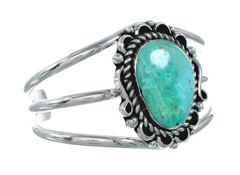 Genuine Navajo Large Turquoise Sterling Silver Cuff Bracelet NN20521